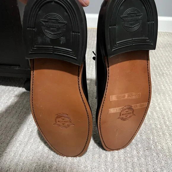 Florsheim Vintage Plain Toe Bluchers Black Calfskin Men’s Size 8D - Picture 8 of 9